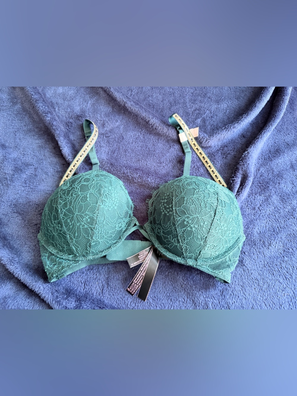 Victoria's Secret Emerald Lace Push-Up Bra